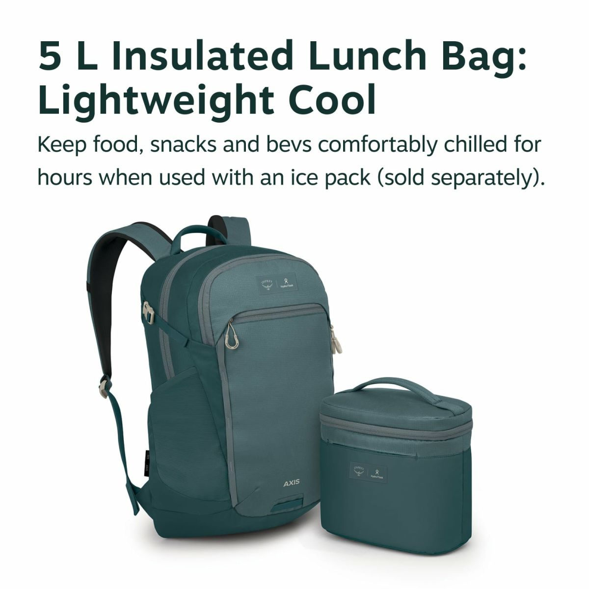 Osprey Axis x Hydro Flask Backpack and Insulated Lunch Bag Bundle
